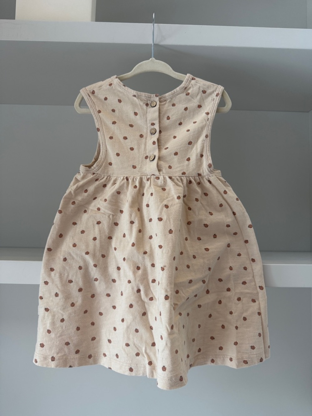 Rylee & Cru Girls Cream Polka Dot Sleeveless Cotton Dress - Picture 5 of 7